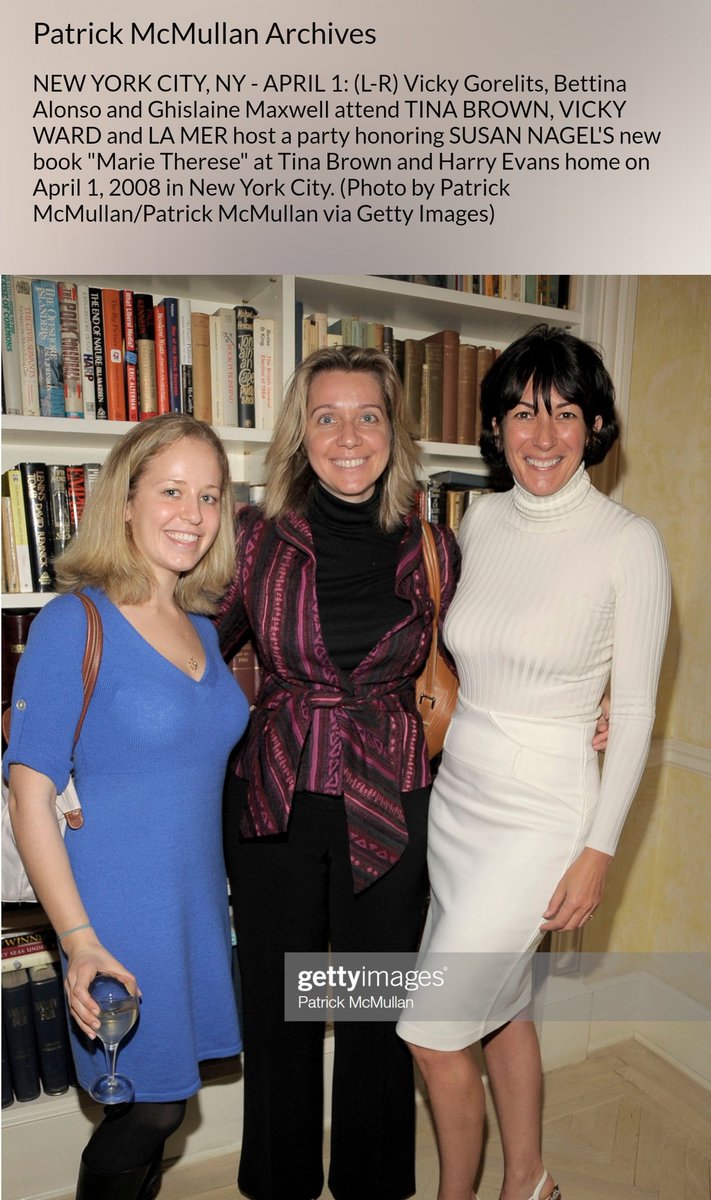 Given all The Daily Beast's coverage of the Epstein scandal, this is pretty interesting: Ghislaine Maxwell at a 2008 party at TDB founder Tina Brown's home, co-hosted by Vicky Ward, the journalist who wrote about how she "tried to warn" us about Epstein in 2003 for TDB.