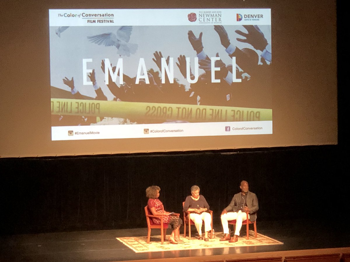 Ama_A_Asmah's tweet photo. The 1st night of the #ColorofConversation Film Fest was moving.  After watching the gut wrenching @EmanuelTheMovie, @EricaCobb hosted a convo w/ #CarlottaWallsLaNier of the Little Rock 9 &amp; #JuliusTennon of @JuVeeProds.  I’m looking forward to the rest of the fest!  #DBL #9NEWS https://t.co/7hDNEcS15r