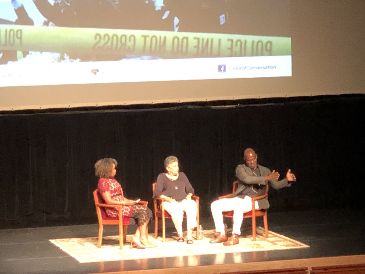 Ama_A_Asmah's tweet photo. The 1st night of the #ColorofConversation Film Fest was moving.  After watching the gut wrenching @EmanuelTheMovie, @EricaCobb hosted a convo w/ #CarlottaWallsLaNier of the Little Rock 9 &amp; #JuliusTennon of @JuVeeProds.  I’m looking forward to the rest of the fest!  #DBL #9NEWS https://t.co/7hDNEcS15r