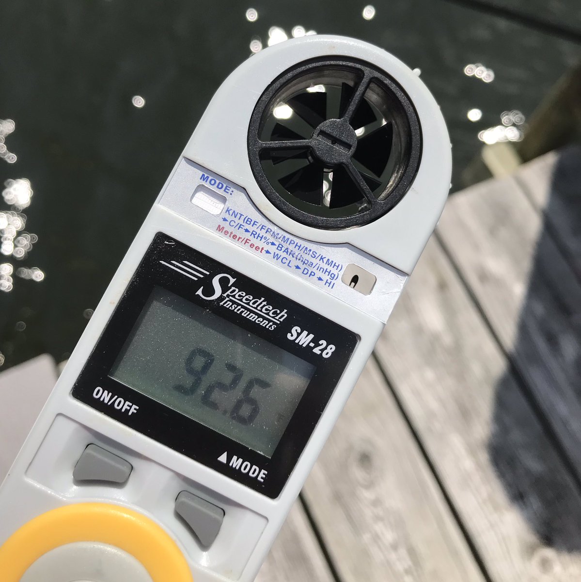 lisa_borre's tweet photo. Have you dipped your #SecchiDisk this week? I just did! I had .8 meters in Back Creek, Annapolis, MD, my volunteer monitoring site. I know, it’s not a lake, but the #LakeObserverApp works here, too. It’s a scorcher today: 90F+ (w/ even higher heat index). #SDI2019 @NALMStweets https://t.co/udApIWnWrS