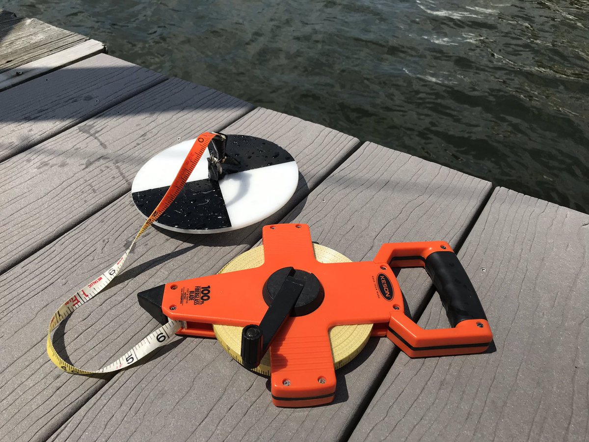 lisa_borre's tweet photo. Have you dipped your #SecchiDisk this week? I just did! I had .8 meters in Back Creek, Annapolis, MD, my volunteer monitoring site. I know, it’s not a lake, but the #LakeObserverApp works here, too. It’s a scorcher today: 90F+ (w/ even higher heat index). #SDI2019 @NALMStweets https://t.co/udApIWnWrS
