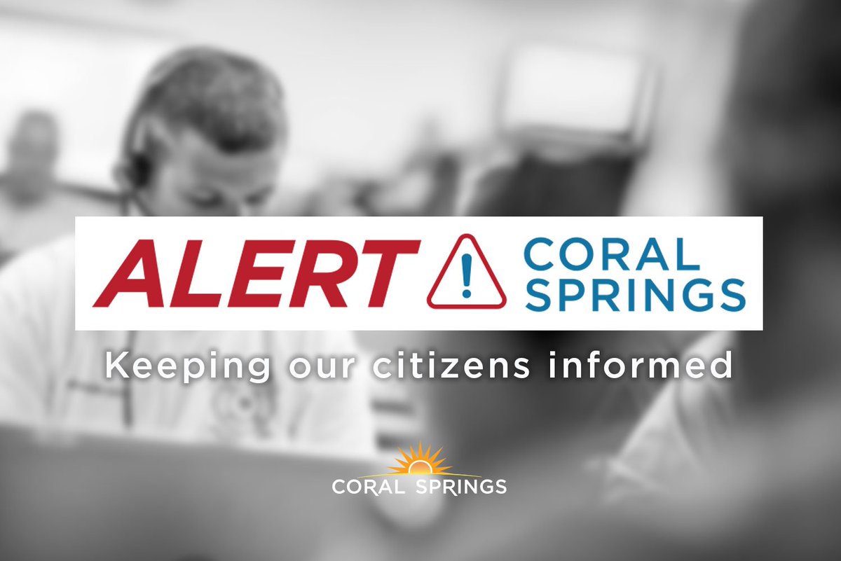 📣Get informed on water main breaks or other critical information in your area by signing up to Alert Coral Springs! 

&gt;&gt;&gt; alertcoralsprings.org