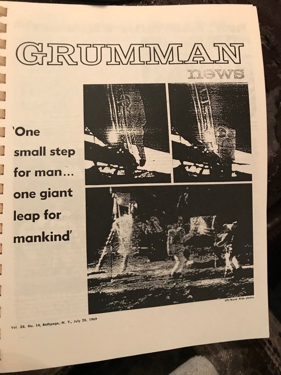 CradleAviation's tweet image. Remembering the #eaglehaslanded #lunarmodule #Apollo50th from Grumman News archives. Celebrate with us on Sat, July 20th in a community countdown.