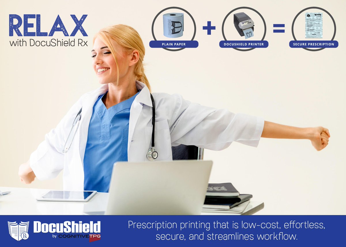 DocuShield_Rx's tweet image. You know that sweet sweet feeling when everything is running smoothly? That&apos;s what DocuShield Rx delivers. Call 1 (800) 995-1544 today 
#relax #healthinformatics #healthtech #medtech #healthcareleadership #healthcareleaders #innovation #rx #prescription #printing #workflow