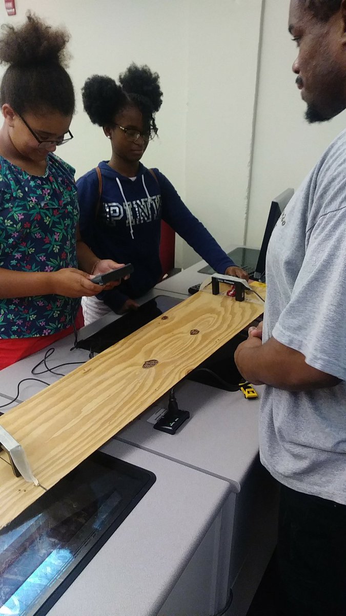 Pattermath's tweet photo. SciTech learning about velocity!!!@TheRealSciTech @WSSURAMS @WSSUTeachEd @wfiq @elwoodrobinson https://t.co/pHpliSJj64