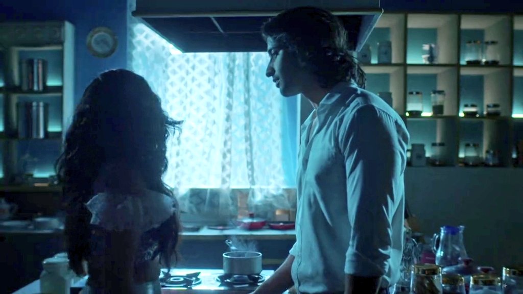 & deep silence ran through frm their bodies as if for the first time snow fall on the earth like rain drops touches the flower petals.he want 2 hold her shyness bt she felt she can't handle the growing spark between thm so she ran to the other side the line  #YehRishteyHainPyaarKe