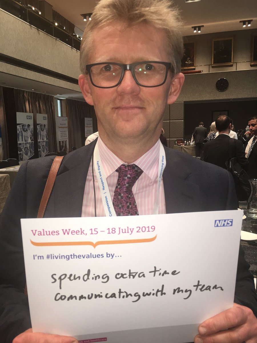 NHSE_WTE's tweet image. Our conference yesterday saw so many people wanting to mark Values Week with #livingthevalues pledges that we couldn't tweet them all. Here are our colleagues  @NHSVickiDavis Wendy Reid, Sheona MacLeod and Calum Pallister showing how they are #livingthevalues.  Thanks all 😃