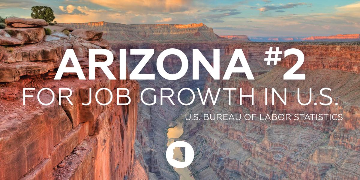 azcommerce's tweet image. Arizona ranks #2 in the nation for year-over-year job growth! Adding more than 80,000 new non-farm jobs with employment up 2.8%, the second-highest increase in the U.S. according to a new report out today from the @BLS_gov. #AZMeansBiz #AZAwesome