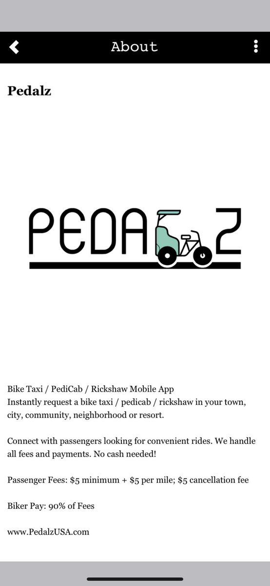PedalzUSA's tweet photo. 🆕 Arriving September 2019 🆕 Drivers &amp; Passengers: Follow to be notified! ✔️📱🇺🇸😀
#Pedalz #BikeTaxiApp #PediCabApp #RickshawApp #Passengers #Bikers #Cyclists #BeachRides #CommunityTransport #EventRides #GreenTravel #RideShare #PedalPower #CharlestonSC 
https://t.co/Ez6shBZXsR https://t.co/rbwAx9MITT