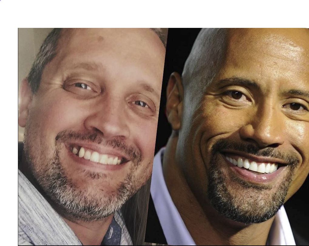 themichaeldj's tweet photo. During the lunchtime stream @BeTheChangeGam1 #TheBestMod made a command for me saying I might be @TheRock since no one has seen us together. Well...here is the picture I mentioned. #NotTheSameGuy #UnclesBlessing https://t.co/sq9dbCNoiy