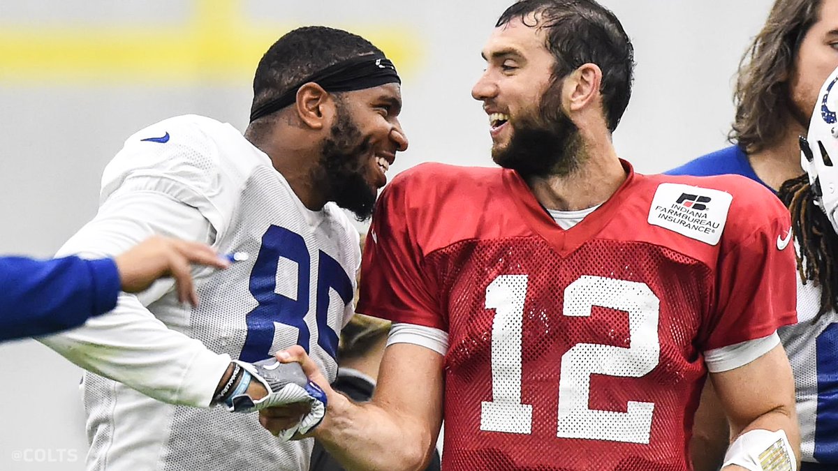 Colts's tweet photo. When you realize there's only one weekend left until football season. 😄

#ColtsCamp https://t.co/fZxycY1Pg2