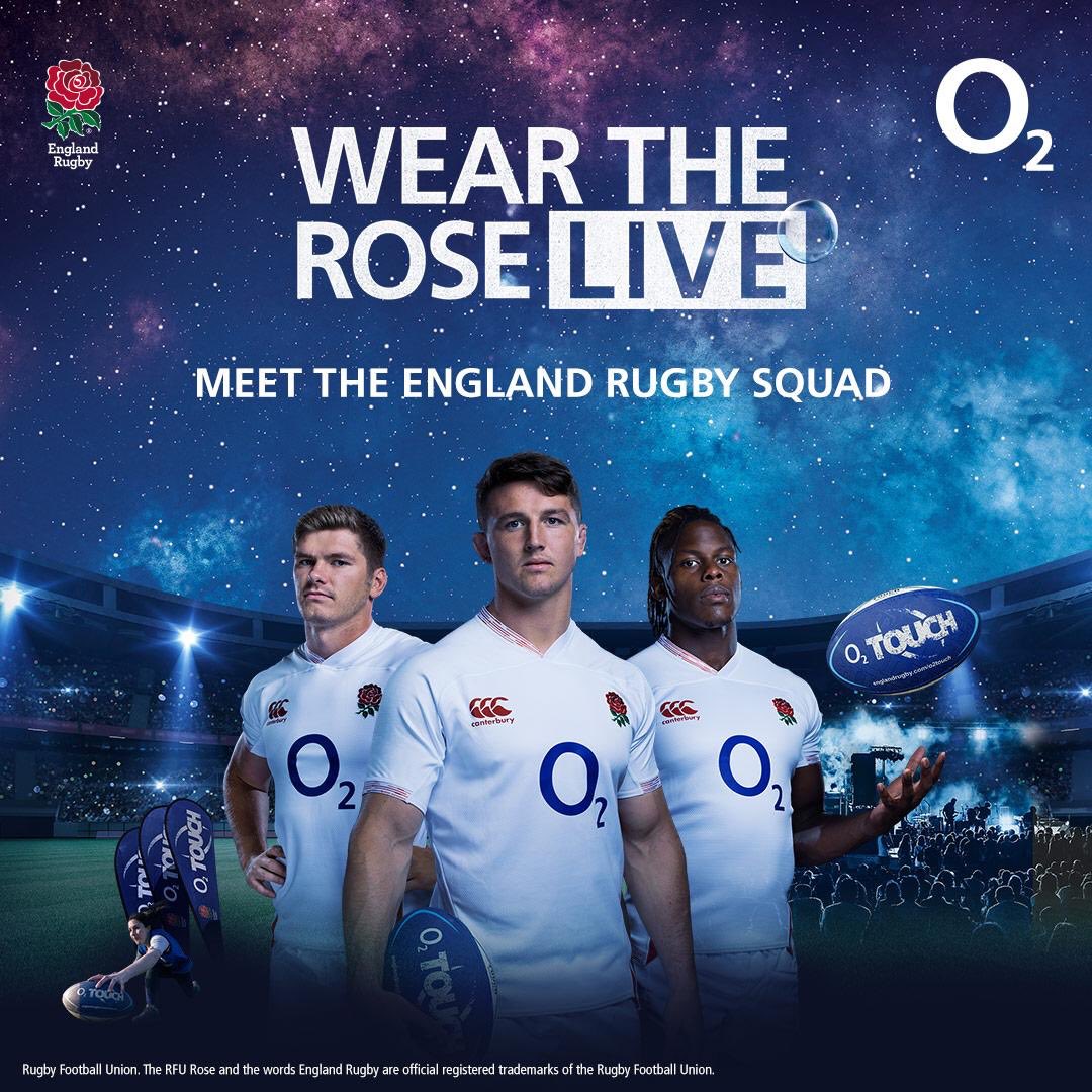 Festival alert!!! 🚨🏉 O2 have invited me and the <a href="/EnglandRugby/">England Rugby</a> squad to #WearTheRose Live on 13 August in Bristol.

Come along, let's show our team the power of our support as they gear up for Japan.
Grab your free tickets o2.uk/WearTheRoseLive @O2Sports
