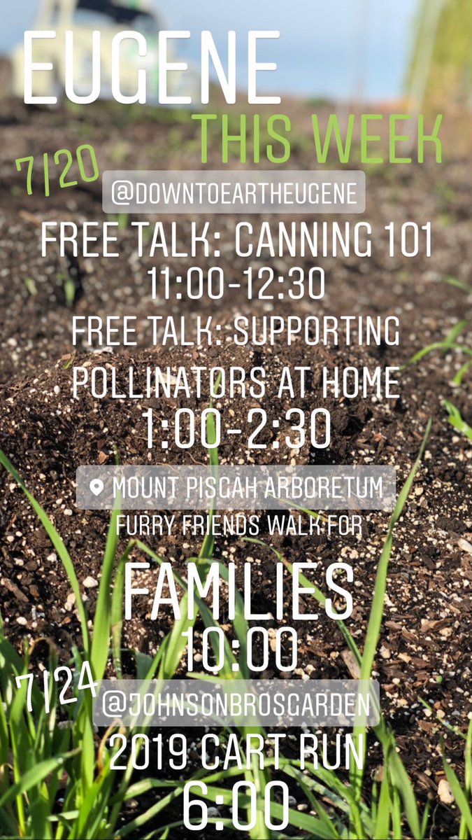 RexiusLandscape's tweet image. Green Happenings this week in Eugene, Springfield and Coburg