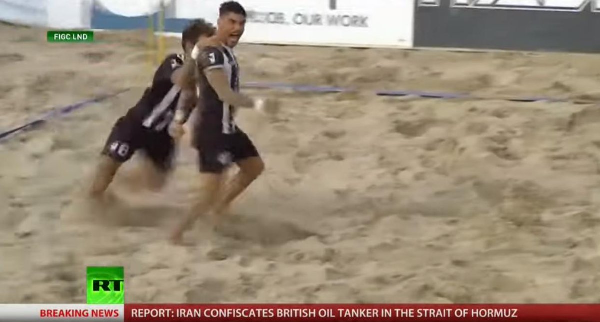 RT_America's tweet photo. WATCH: Stunning bicycle kick at Italian beach soccer match https://t.co/wylGoexOFD 

@stavrostc @saramdo17 

#MLS
#NRL
#CoachDrake
#bicyclekick
#beachsoccer https://t.co/cnIf87uJuQ