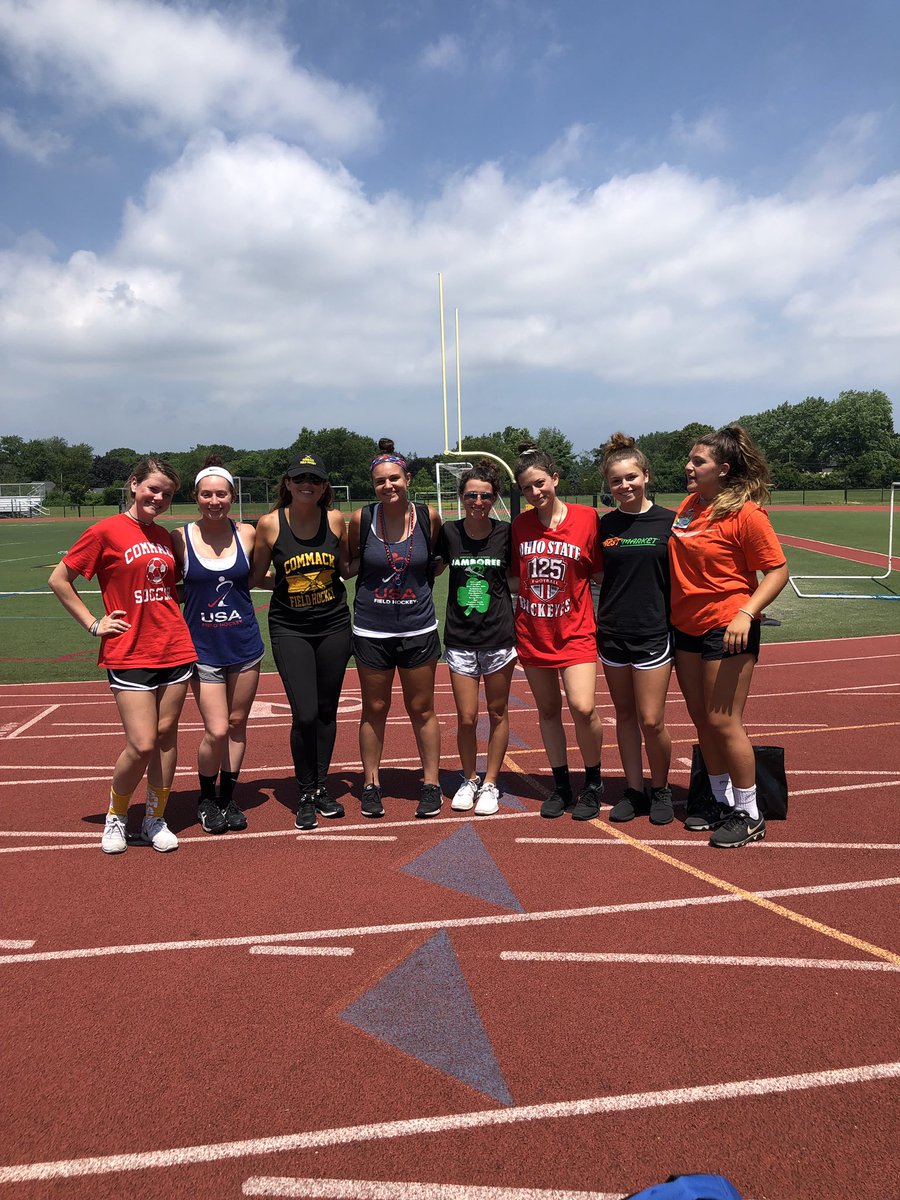 CommackSchools's tweet photo. #Fieldhockey Cougar Camp coach Sadiker and the awesome player coaches #MackSummer #CougarCamp https://t.co/NZumFDpEY4