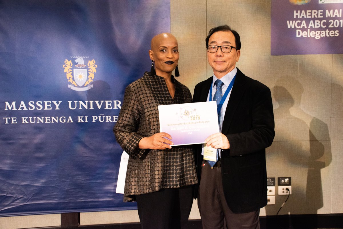 <a href="/DkDrummond1/">Darlene K Drummond</a> @Dartmouth receives Park Award for Excellence in Research at the 2019 World Communication Association Conference in Wellington, NZ for paper on C. Everett <a href="/KoopAtDartmouth/">The Koop Institute</a>.
