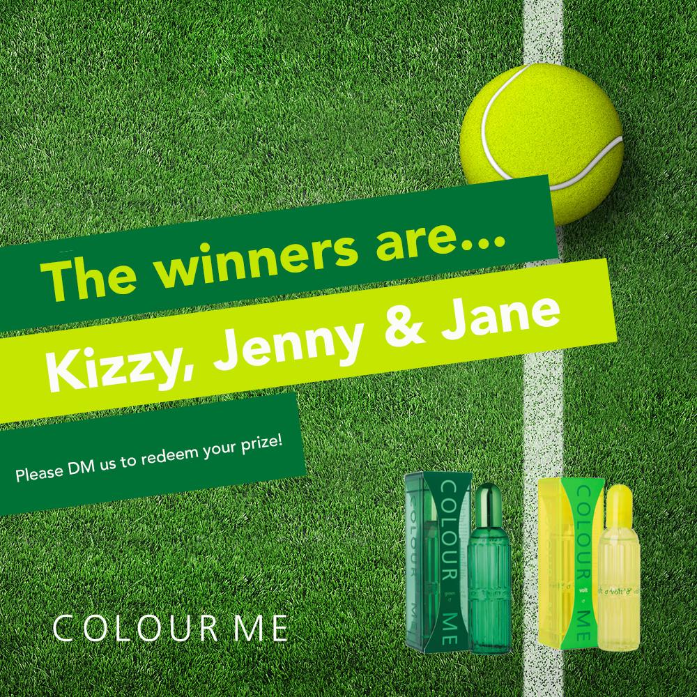Congratulations Kizzy, Jenny &amp; Jane, you have won our competition! 🎉 🎾 
Please DM us to redeem your prize!

<a href="/profile/">᠌</a>.php?id=100013853387066
<a href="/jenny/">Jenny</a>.moreton.39
<a href="/jane/">Jane</a>.knowles.7739

#wimbledon #competition #winners #prize