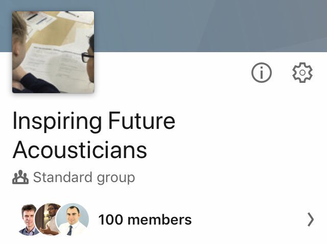Acoustics_VicW's tweet image. The Inspiring Future Acousticians group on Linked In now has 100 members!!

linkedin.com/groups/1372057… 

#GetInvolved #WeLoveSTEM #ExploreAcoustics @TheANC73 @ioauk @exploresound