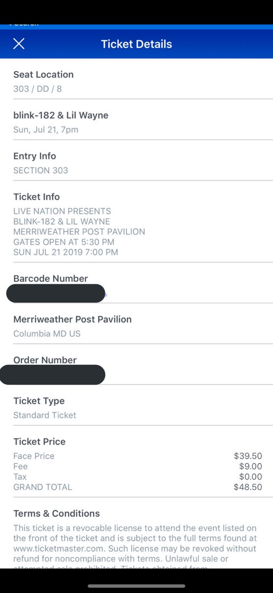 undrcvrhorsedad's tweet photo. im selling two tickets for blink-182 this weekend at merriweather post pavilion. asking for what we paid (48.50 each) willing to sell individually!! https://t.co/dWEVgyuVIF