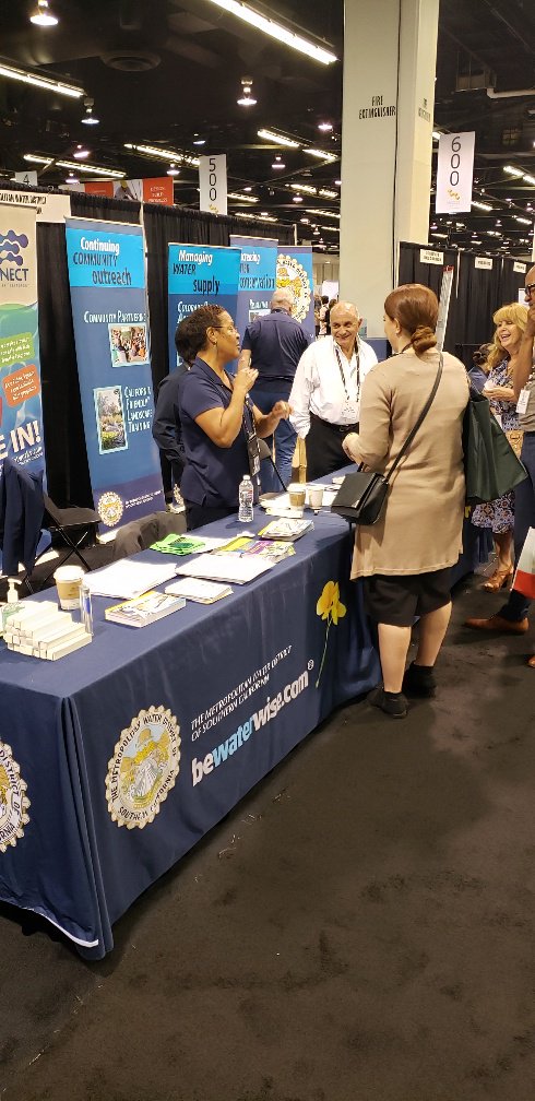mwdh2o's tweet photo. Happy to be sharing our contracting opportunities at the last California Construction Expo. Thank you to everybody who has stopped by during the #CalConExpo to learn more about doing business with Metropolitan and other public agencies. https://t.co/CtyXnWqk24