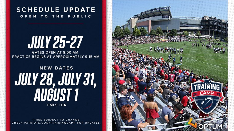 More #PatsCamp dates!

Details: bit.ly/2LeYD0J