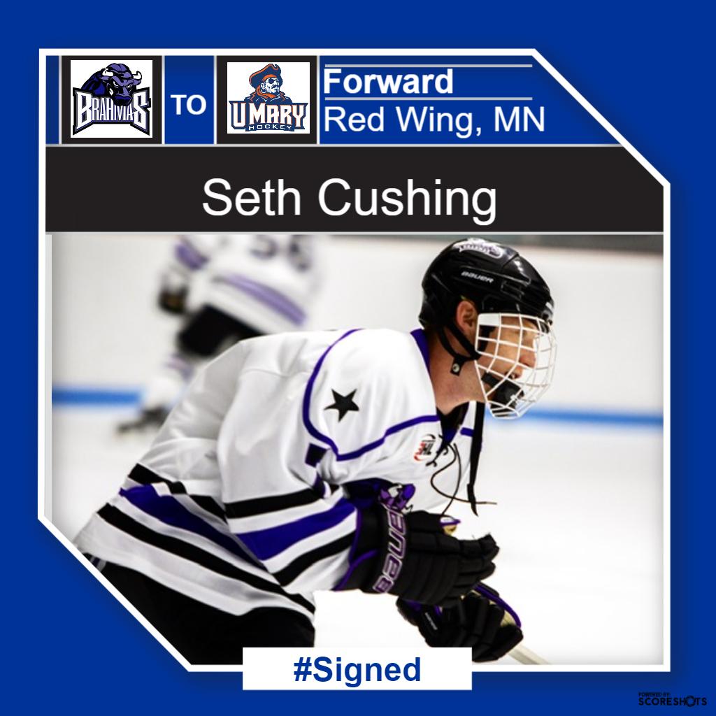 UMary Men's Hockey (@umarymhockey) on Twitter photo Marauders sign forward Seth Cushing. <a href="/SethCush/">Seth Cushing</a>, a Red Wing, MN native will be joining the Marauders this fall after playing for <a href="/TXBrahmas/">Texas Brahmas</a> <a href="/NA3HL/">NA3HL</a> this past season. The Brahmas won South Division and were crowned NA3HL Champions in 2019. Welcome to the Marauders Seth! #BleedBlue Marauders sign forward Seth Cushing. <a href="/SethCush/">Seth Cushing</a>, a Red Wing, MN native will be joining the Marauders this fall after playing for <a href="/TXBrahmas/">Texas Brahmas</a> <a href="/NA3HL/">NA3HL</a> this past season. The Brahmas won South Division and were crowned NA3HL Champions in 2019. Welcome to the Marauders Seth! #BleedBlue
