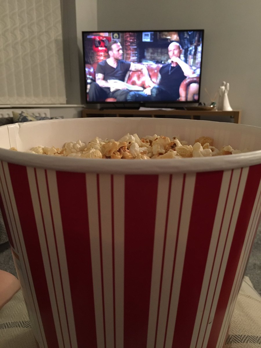 HelenWooty's tweet photo. Perfect....Friday night with @mattgoss @LukeGoss 😍🍿#BBC4BROS https://t.co/2TwSyQ5owq