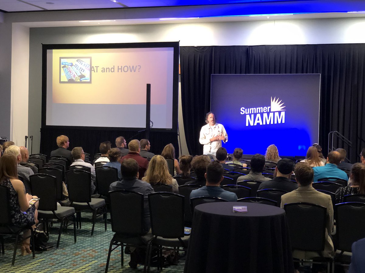 JC Curleigh from Gibson is sharing his story with our YP members at #summerNAMM