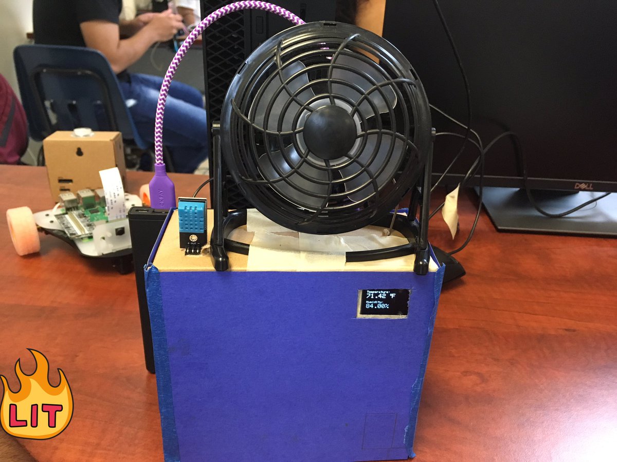 geomarster's tweet photo. I want to thank my partner @jerullan for giving me the opportunity to teach beside him this Physical Commputing Summer Workshop! Some photos of the kids final project! #summercodefest #temperaturesensing #ultrasonicradar #smartsafe #telegrambot @UPRHComunica https://t.co/tC1wxNqjUk