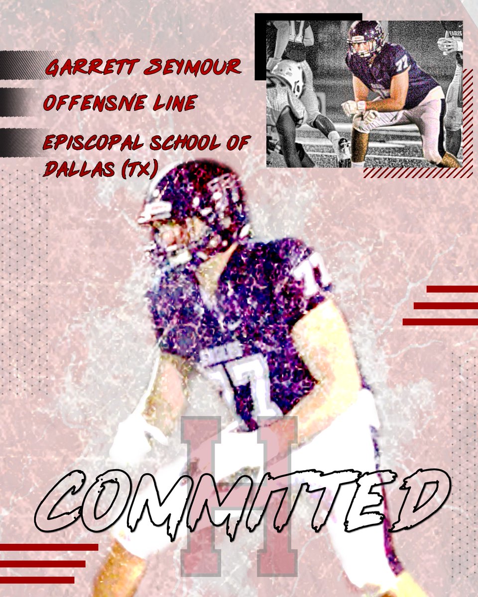 garrettseymour_'s tweet photo. Very excited to announce my commitment to Harvard University!! Thank you to all the coaches involved in my recruiting process! #RisingCRIM20N 

@HarvardFootball @TheCoachHo @CoachKKennedy @CoachTimMurphy https://t.co/ZeDwY3vSmv