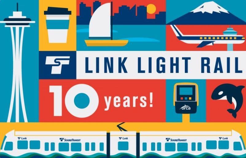 FTA_DOT's tweet photo. Happy Birthday to @SoundTransit's Link light rail, which has provided transit trips to 134M in the last 10 years. FTA has supported Link light rail with close to $2.5 billion in #CIG grants #Link10 https://t.co/YHxCx5POiC https://t.co/AyeVXOJen4