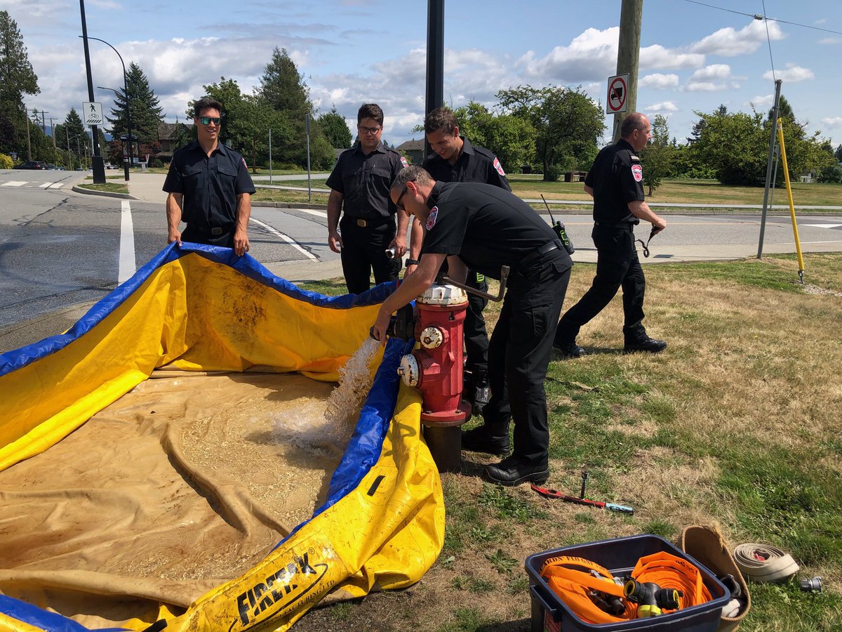 Crews from <a href="/NVCFD/">North Vancouver City Fire Dept</a> and <a href="/DNVFRS/">DNV Fire Rescue Services</a> are busy conducting wildfire training today