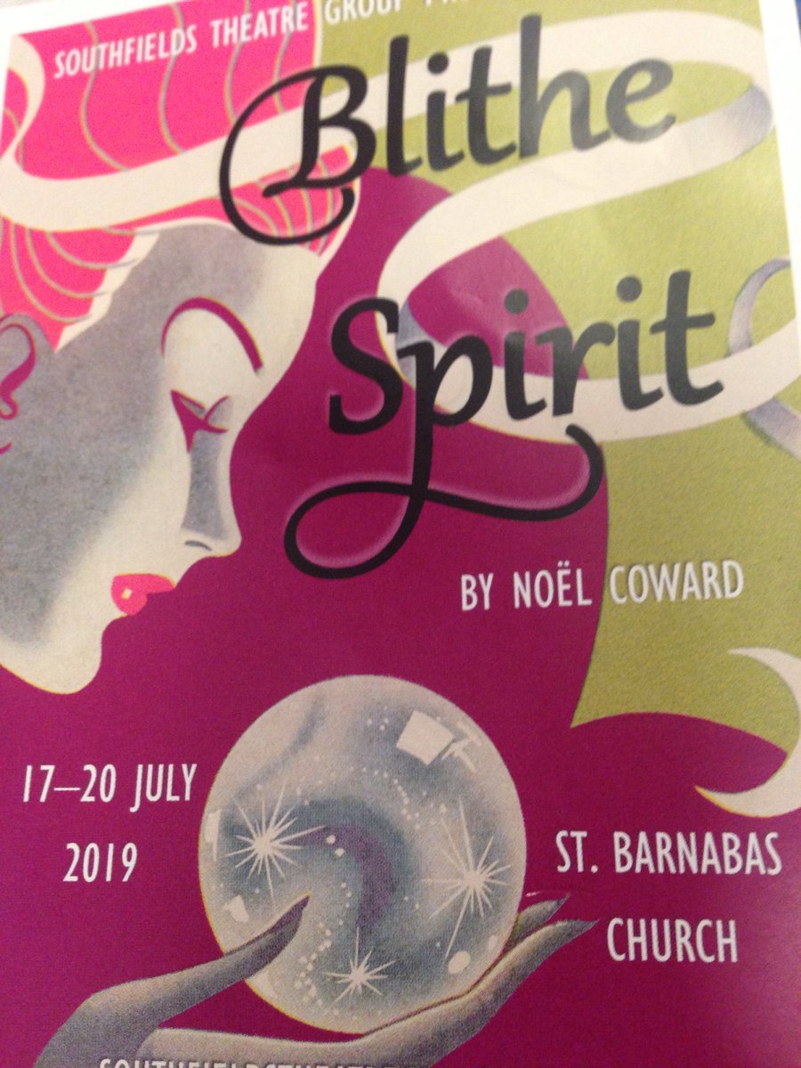 MrsJane_Cooper's tweet photo. Watching an absolutely wonderful performance of Blithe Spirit here at Saint Barnabas church given by the Southfields Theatre Group; really lifts one's spirits. Last two performances tomorrow. Pleased that they could use my late aunty's armchairs! https://t.co/uSZde3431G