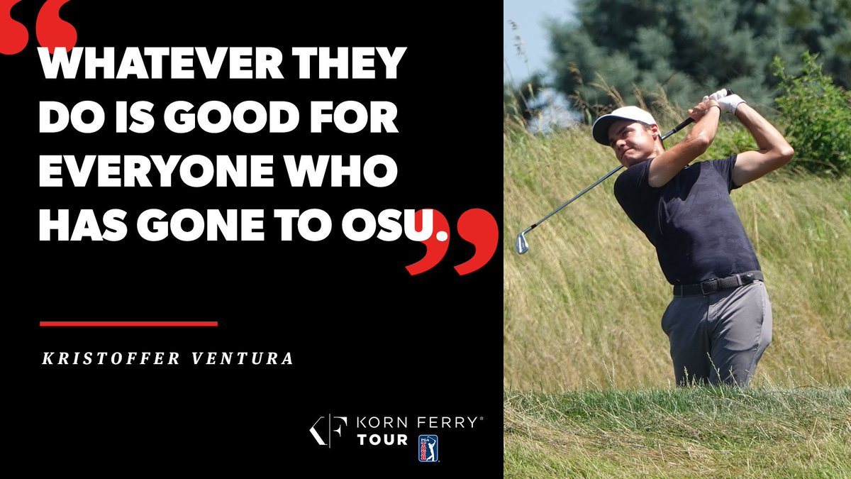 His @OSUCowboyGolf teammates @Matthew_Wolff5 and Viktor Hovland have found early professional success.
@KrisVentura95 isn't too far off.
He leads @PinnBankGolf at 11-under and could secure a @PGATOUR card this weekend. https://t.co/Etvtvw3r3k