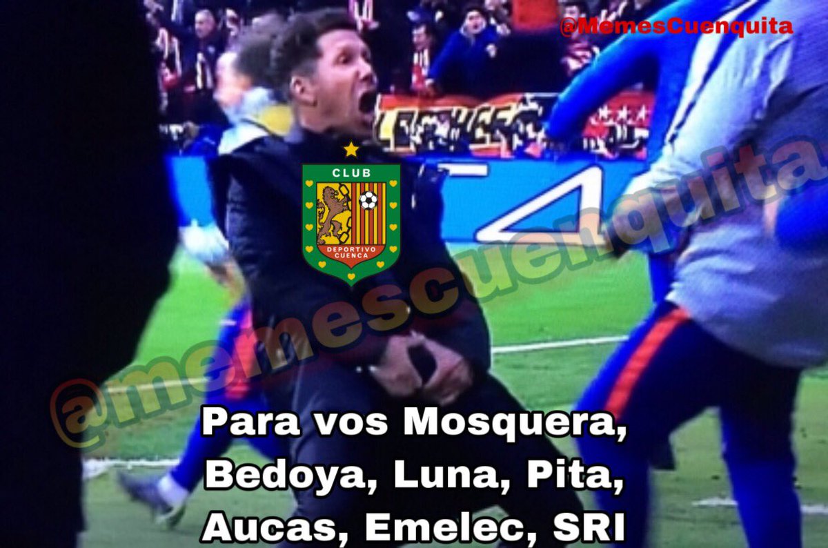 MemesCuenquita's tweet photo. Con dedicatoria a todas las ratas que abandonaron el barco y a las culebras que le cayeron al equipo!!!!
Para Ustedes!!!!
#DCuenca #DeportivoCuenca #LigaProBancoPichincha #DaleCuenca #VamosCuenca https://t.co/7p7uMM76cc