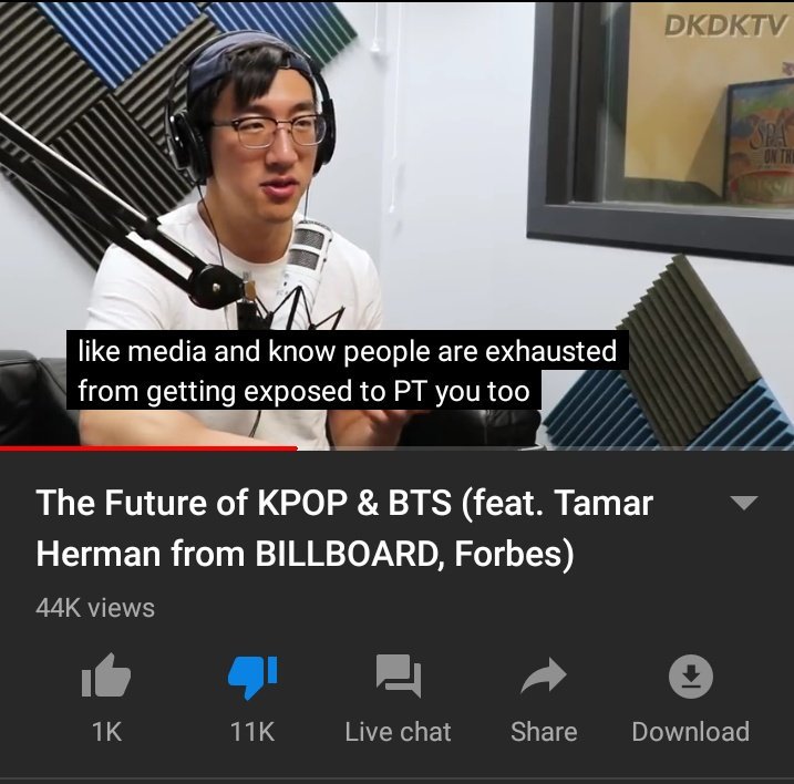 "I think there's a little bit of exhaustion from BTS People are bored of getting so much exposure to bts (...) yet I feel like there is exhaustion from the consumer pov with it being just bts I do fee like we need some fresh faces in this industry. " Danny.