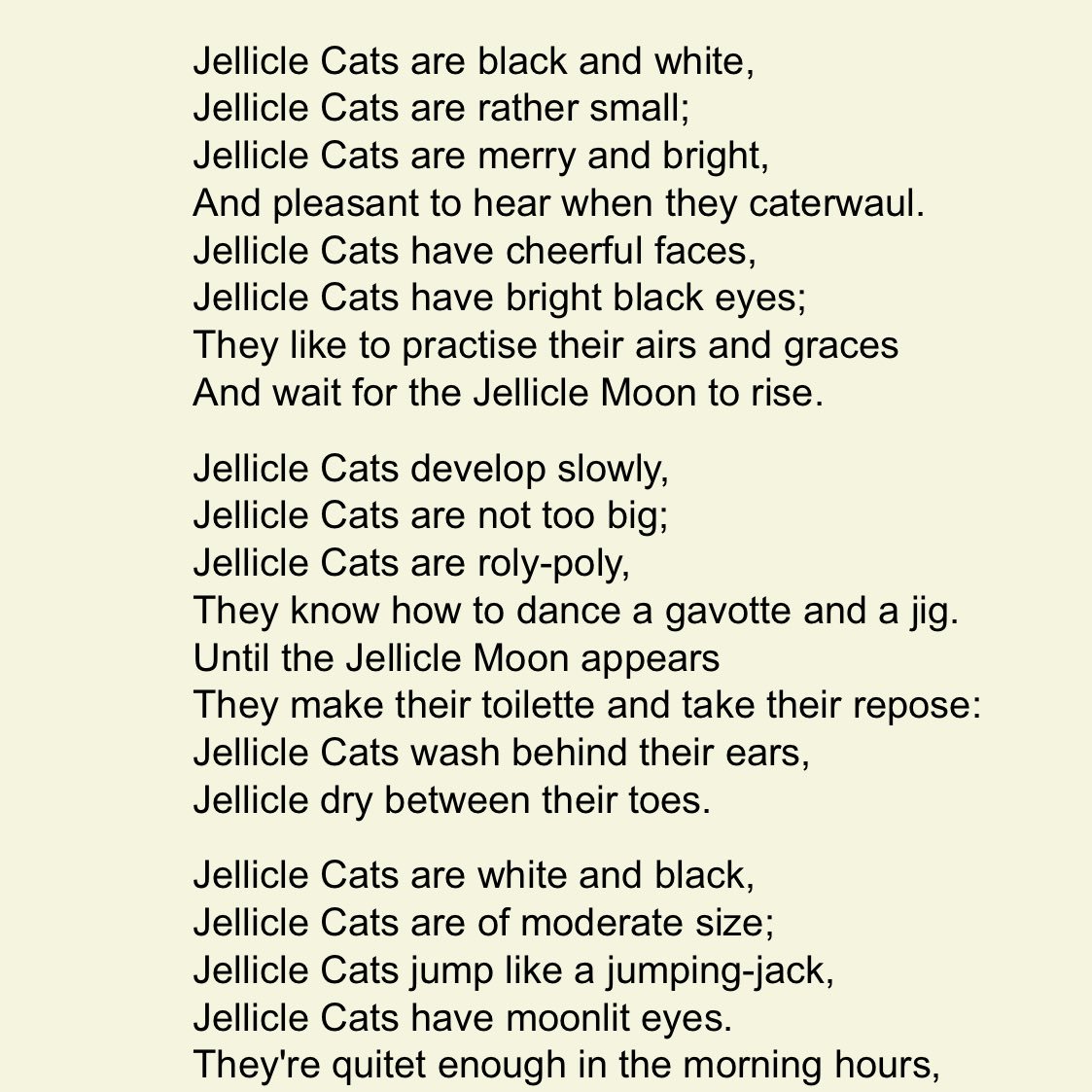 Original London Cast Of Cats Prologue Jellicle Songs For Jellicle Cats Lyrics Genius Lyrics