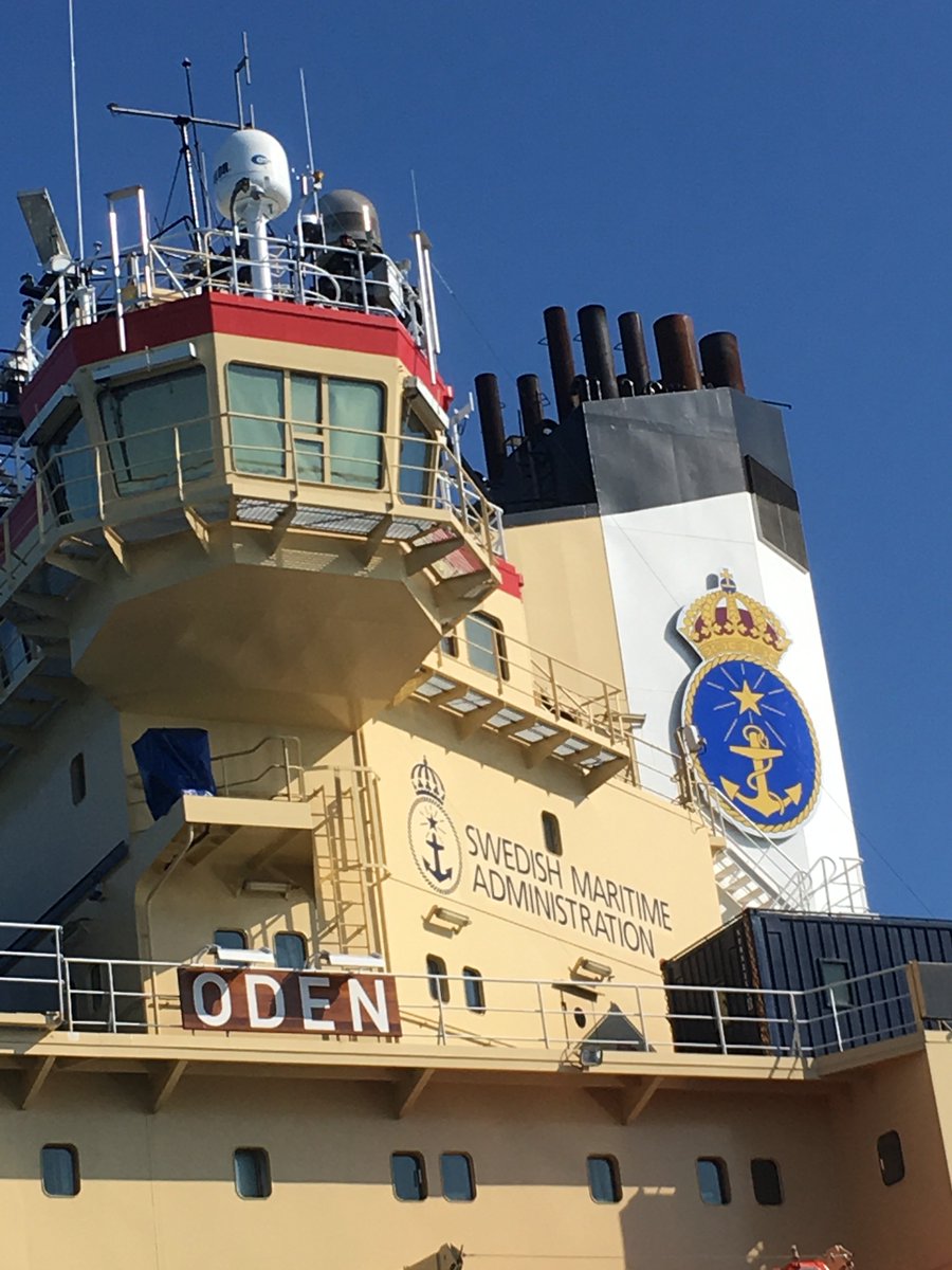 innerspacectr's tweet photo. Hej (Swedish for hello) from the #Arctic! #NWProject activities are underway on @polarforskning's Oden. The ship is nearing Pond Inlet, Nunavut, after a successful transit from Greenland. The team was treated to SPECTACULAR icebergs during the first leg of the transit. #NSFfunded https://t.co/CQzdiznU3D