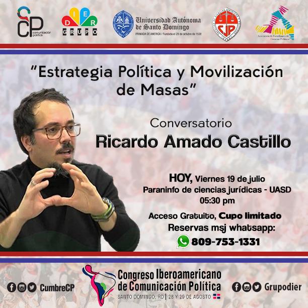 Milagros81My's tweet photo. Participación en el conversatorio sobre Estrategia Política y Movilización de Masas. #ComunicacionPoliticaUASD @ElicFernandez @ricardoamadoc https://t.co/BazkXnNe7o