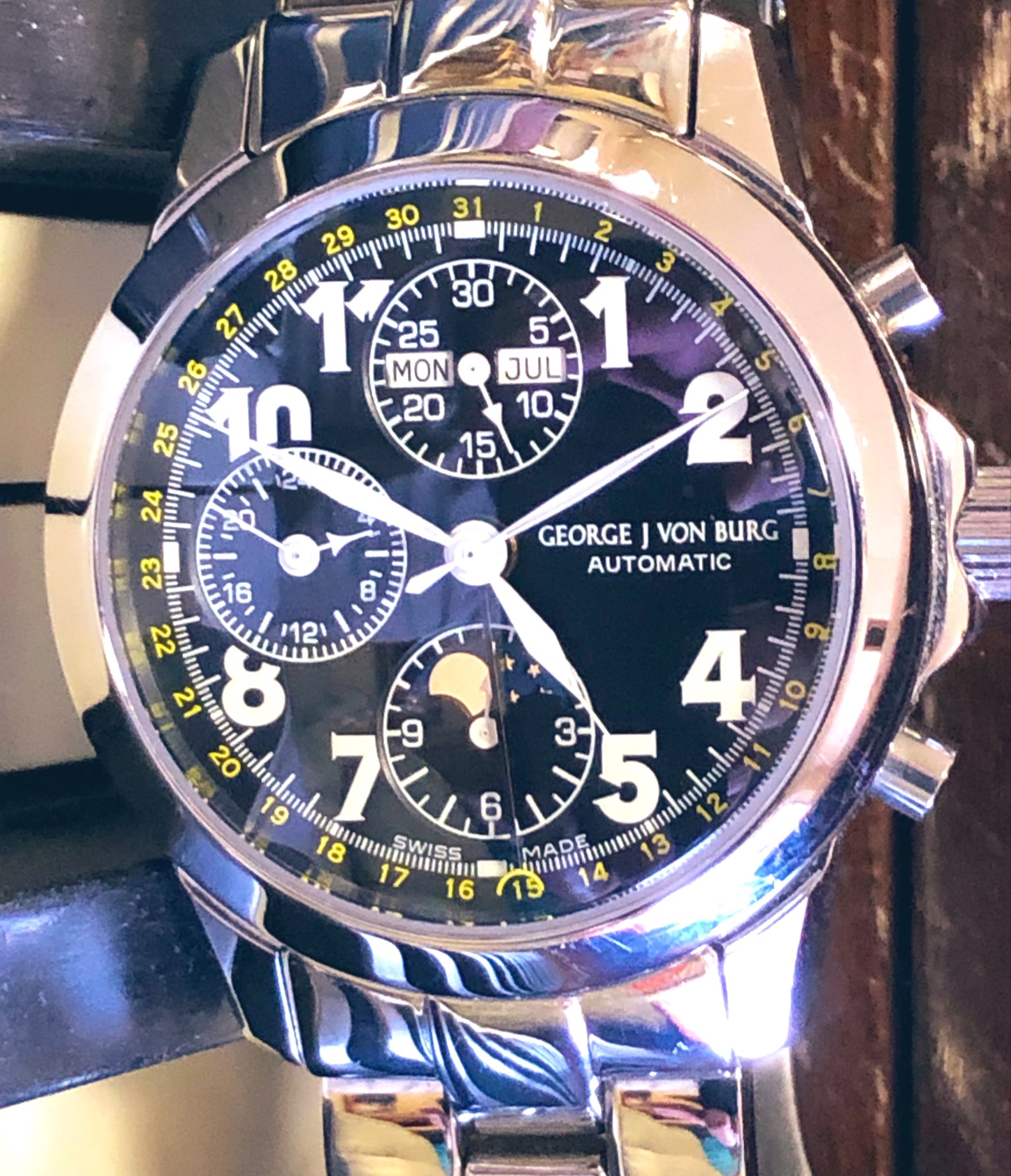 George j von burg chronograph sale