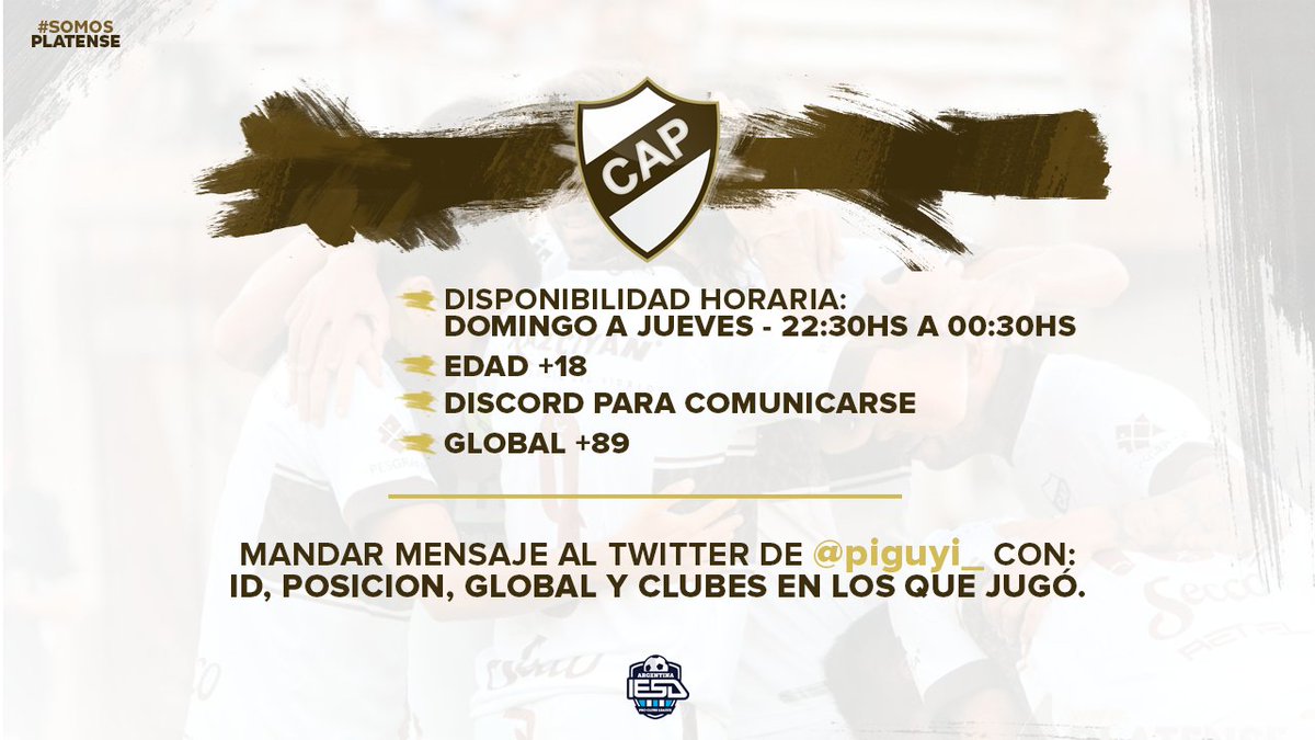 Abrimos las pruebas de jugadores para la próxima temporada.
Sumate a la familia Calamar de los esports. 🎮⚽️🦑

#SomosPlatense