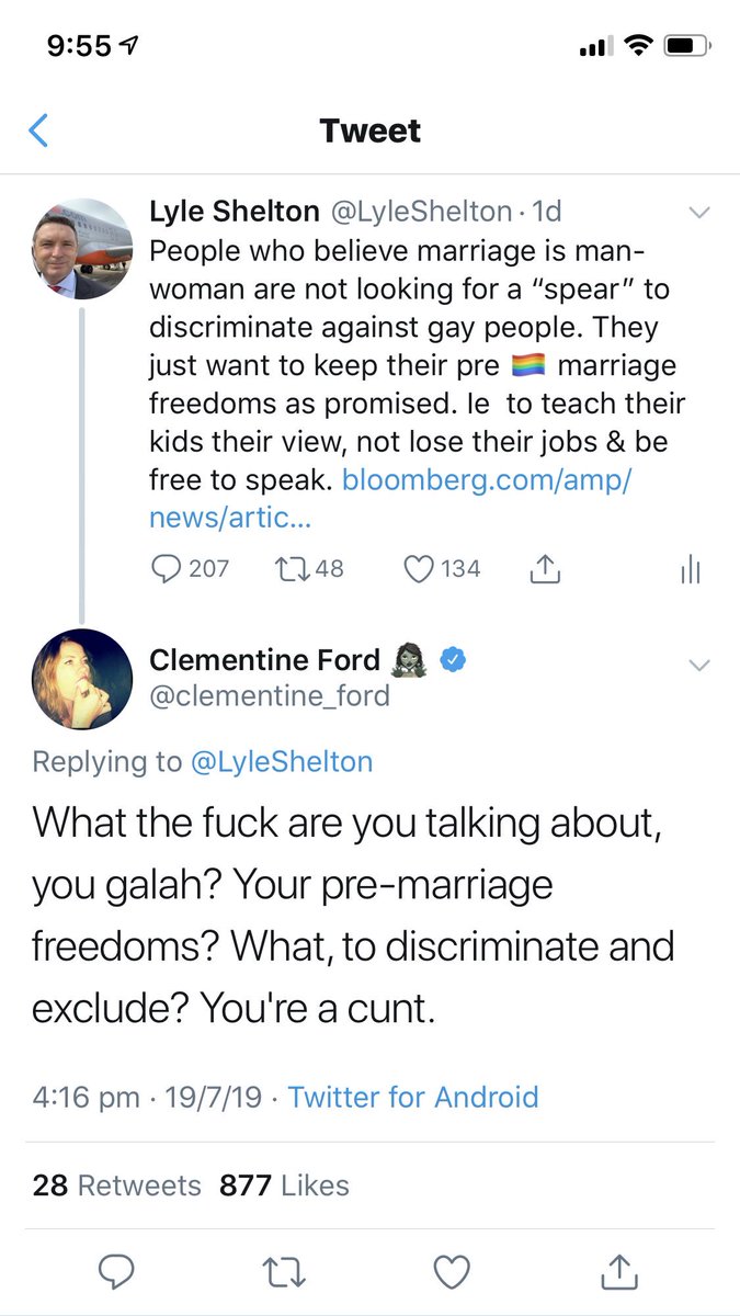 Lyle Shelton Di Twitter If I Tweeted Like This About Other People There Would Be Hell To Pay Yet When Clementine Ford Routinely Tweets Filth Bile It Seems To Be Considered An