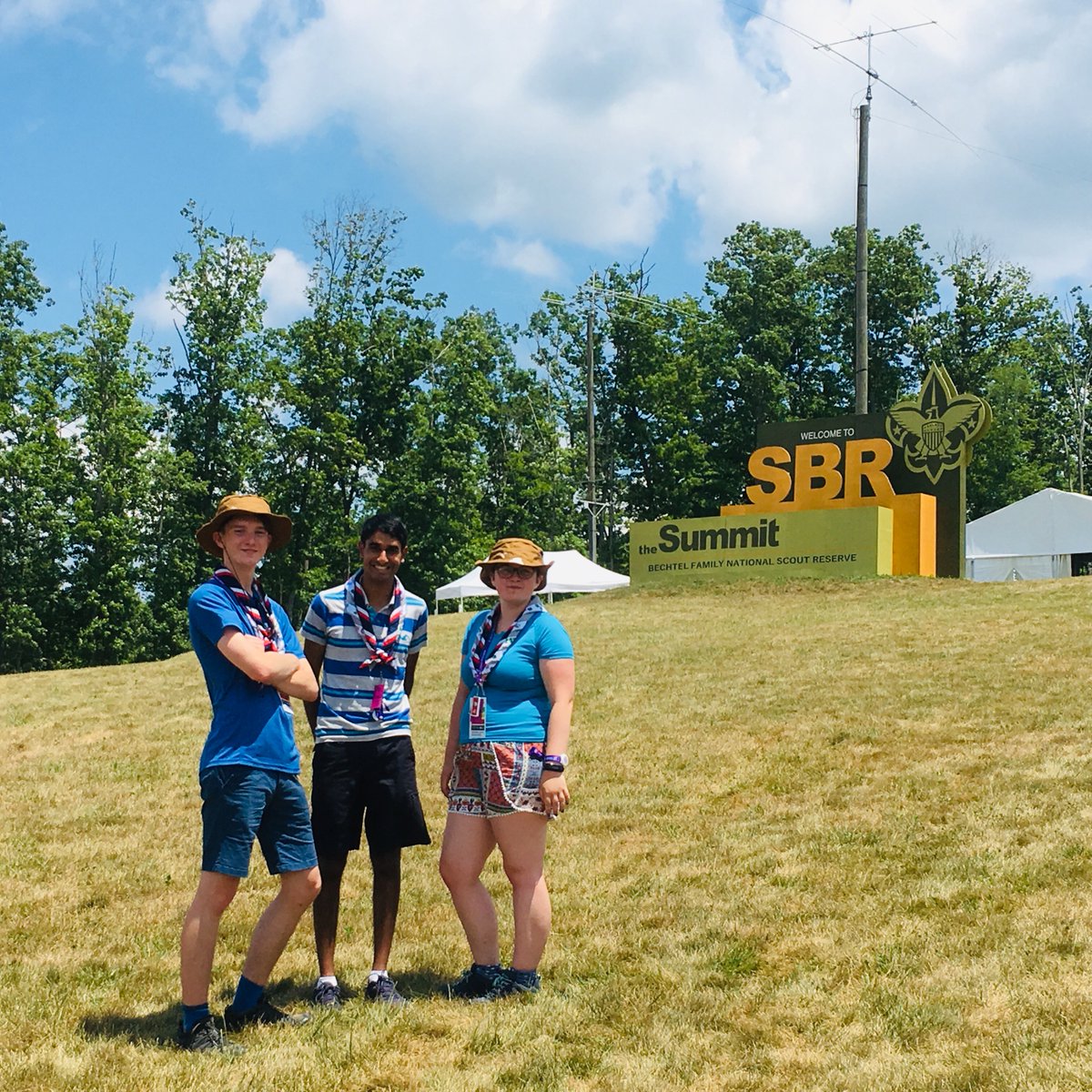 1stStLawrence's tweet photo. Hello from the 24th World Scout Jamboree 2019 in West Virginia, USA https://t.co/BIGLzmdSFK