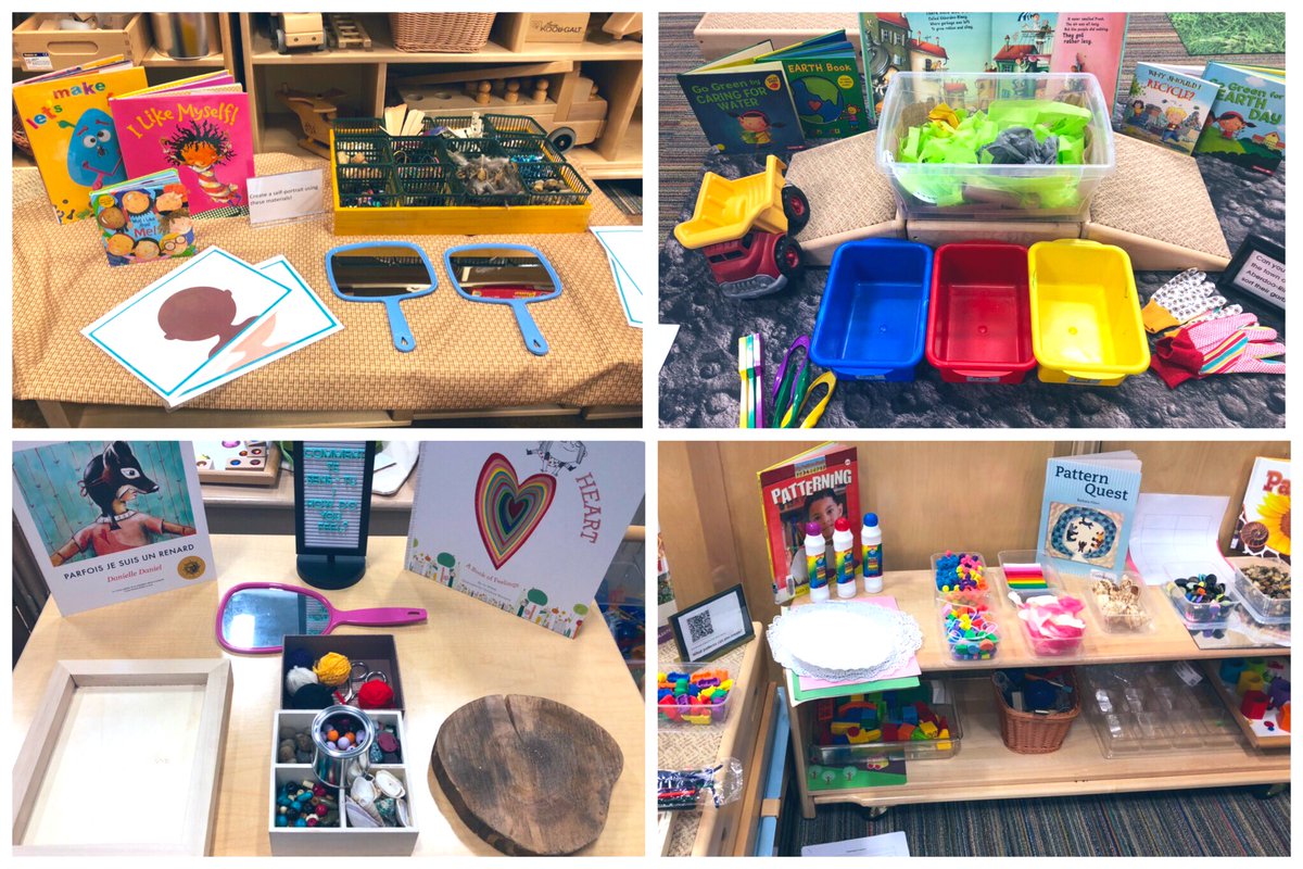 The amazing educators in #KinderPart1AQ setup these amazing invitations to play! Thank you for a great course!