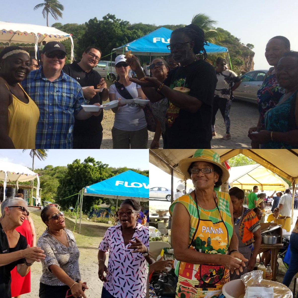lana_lynne's tweet photo. Sharing food, music, laughter and culture with #projectoverseas participants at the Calabash Festival in Montserrat @CanTeachersFed @PEITF @ETFOeducators @ETFO_UCL @mbteachers @EFMdepartout @albertateachers #ctfpo #fce_ctf #united4ed #ctf_fce https://t.co/edyBQZsYul
