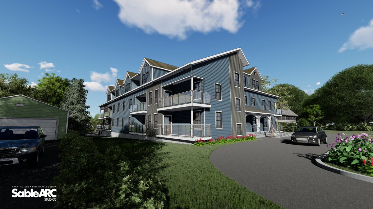 bevanenterprise's tweet photo. Excited to be offering new apartments in Sherwood in January 2020. Modern design, kudos to @sablearc #charlottetown #apartments https://t.co/Yx8DyGITmB