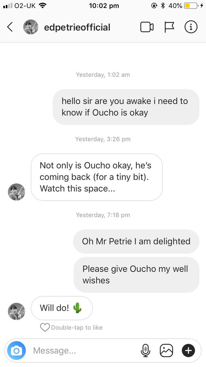 shutupyoubint's tweet photo. oh yeah by the way Oucho the cactus is safe and well!!!!!!!!!!!! https://t.co/T5B2ecNRra