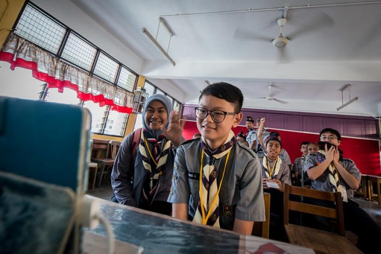 Fifty years after <a href="/NASA/">NASA</a> astronaut Neil Armstrong sent greetings from space to participants at a Jamboree, NASA astronauts #NickHague, #ChristinaKoch and #DrewMorgan will inspire a new generation of #Scouts directly from the <a href="/Space_Station/">International Space Station</a>. More details: fal.cn/331pq