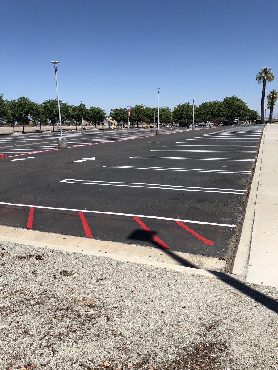 Freshly painted parking spaces!