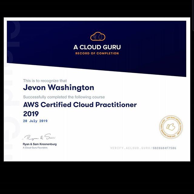 JevonTerrill's tweet image. Now, it&apos;s time for my exam. Hopefully I can pass it on my first go around! 
#AWS #CloudComputing #CloudPracticioner ift.tt/2Y2LkCb